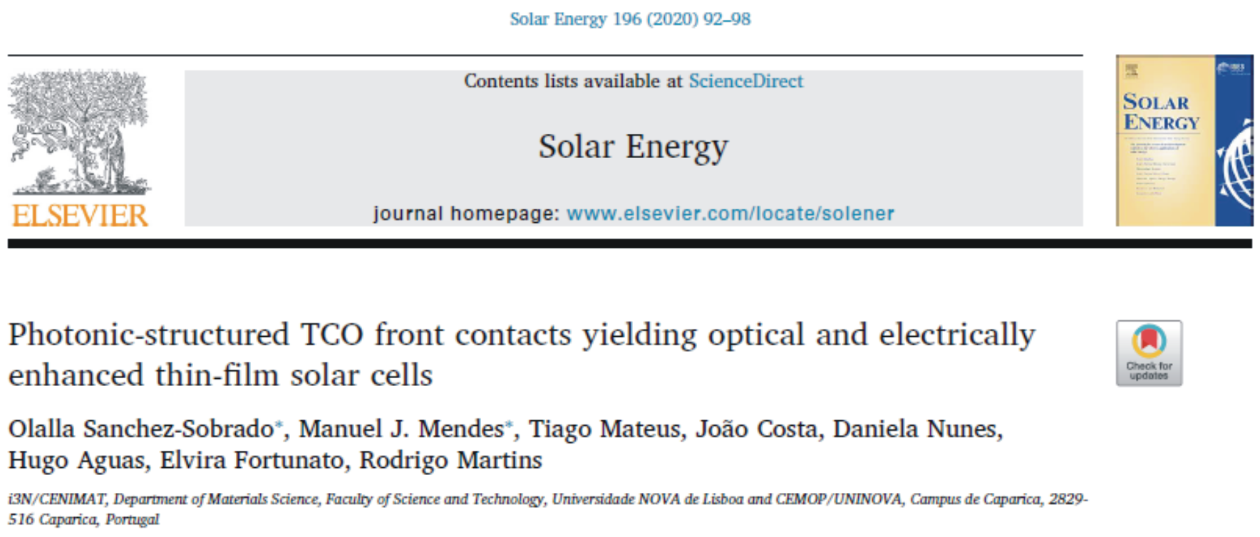 publication Solar Energy